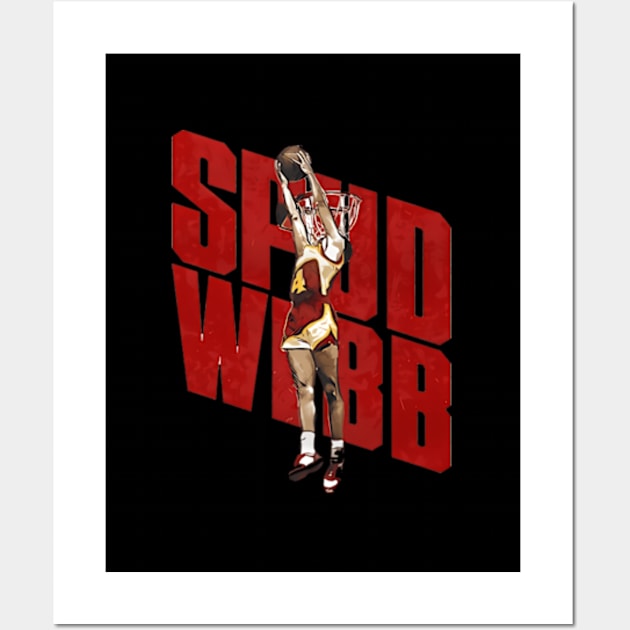 Spud Webb Atlanta Dunk Wall Art by caravalo